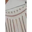 Jessica Simpson Maxi Skirt Women Small White Striped High Low Ruffle Tiered