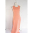 Roxy Maxi Dress Women Medium Peach Sleeveless Cut-Out Open Back Side Slit