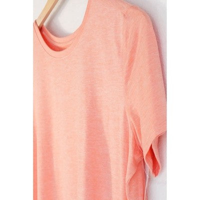 Skechers T-Shirt Women Medium Peach Short Sleeve High-Low Activewear Top