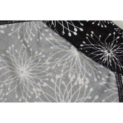 Soybu Dress Women Medium Black White Floral Print Mock Neck Long Sleeve Keyhole