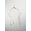 Zenana Outfitters Blouse Women Large White V-Neck Short Sleeve Rolled Cuff Top