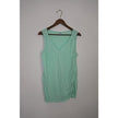 Old Navy Tank Top Women Large Mint Green Maternity Ruched V-Neck Sleeveless