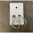 Silver Irregular Shape Metal Hoop Earrings