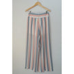 Charming Charlie Dress Pants Womens Medium Multicolor Wide Leg Striped Lined