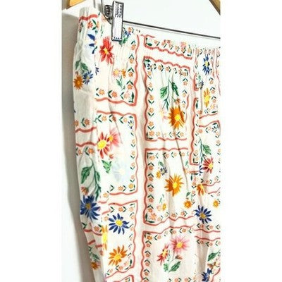 Floral Print Poplin Pajama Pants Old Navy Size XL