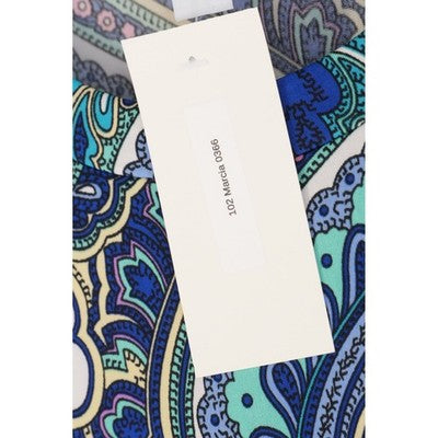 Honeyme Blue Paisley Empire Waist 3/4 Size Medium Mini Dress
