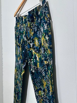New York and Company 7th Avenue Women's Multicolored Snakeskin Size 6 Dress Pant