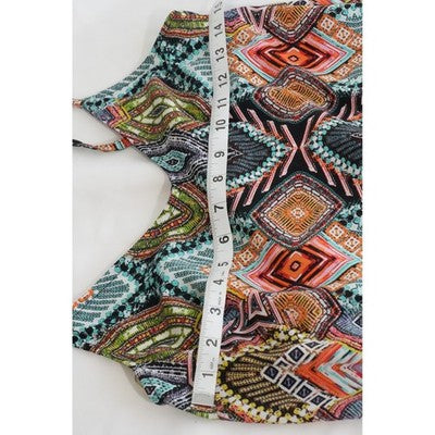 Bailey Blue Handkerchief Hem Maxi Dress Womens Medium Geometric Print