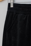 Sweatpants Womens Small/ Medium Black Velour Wide Leg Lounge Pants Casual
