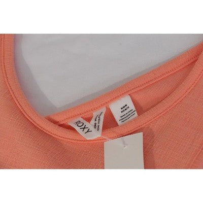 Roxy Maxi Dress Women Medium Peach Sleeveless Cut-Out Open Back Side Slit