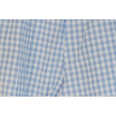 Gingham Shorts Women Extra Large Blue White Checkered Elastic