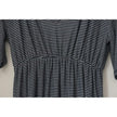 Blakeley Maxi Dress Women Small/Medium Dark Navy Blue Striped Ruffle V-Neck