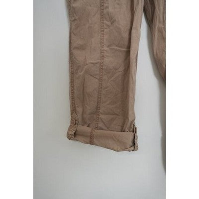 Maternity Rollup Cargo Khaki Pant Size Large - Oh Baby by Motherhood