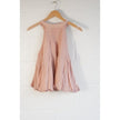 Free People Tank Top Women Extra Small Pink Pintuck Pleated Gauze Halter Boho