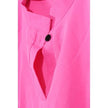 SHEIN Midi Dress Women Large Hot Pink Mandarin Collar Long Sleeve Keyhole Neck