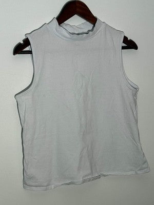 ModCloth Neck Tank Top Women Large White Sleeveless Casual Basic