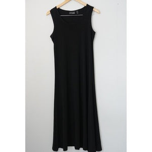 Attitudes by Renee Maxi Dress Women Extra Small Petite Black Sleeveless Stretchy