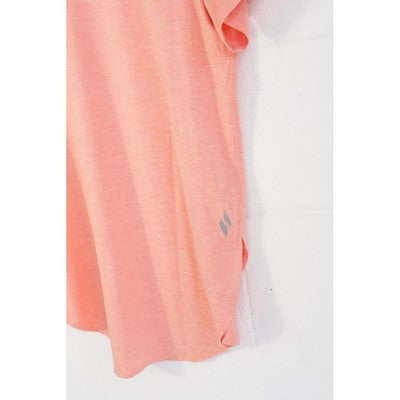 Skechers T-Shirt Women Medium Peach Short Sleeve High-Low Activewear Top