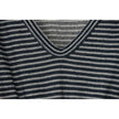 Blakeley Maxi Dress Women Small/Medium Dark Navy Blue Striped Ruffle V-Neck