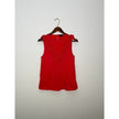 J. Crew Coral Red Eyelet Ruffle Trim Sleeveless Top Regular Fit Size Medium