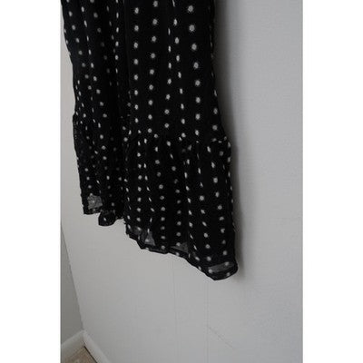 CATO Black and White Polka Dot A Line Midi Dress Size Medium