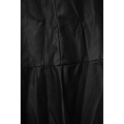 Cato Faux Leather Skirt Women Size Small Black Tiered Midi A-Line