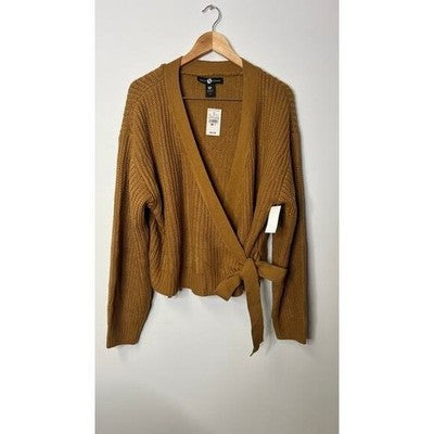 Ashley Stewart Chipmunk Brown Ribbed Knit Cropped Sweater - Size 2XL