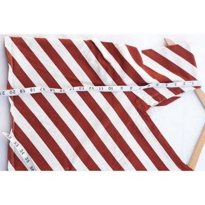 Anthropologie Postmark Striped Asymmetric Top Women Medium Red White Sleeveless