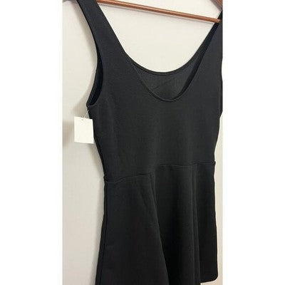Divided H&M Skater Dress Women Small Black Sleeveless Scoop Neck Fit and Flare