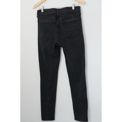 Old Navy Jeans Women Size 8 Black High Rise Super Skinny Denim Pants