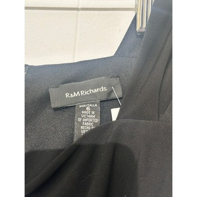 R&M Richards Black Long Elegant Formal Dress Size 6