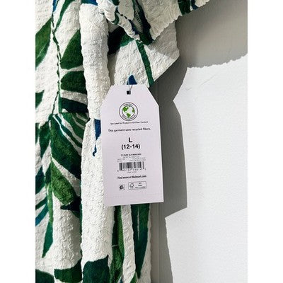 Time and Tru Botanical print Puff Sleeve Mini Dress Large