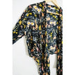 Patrons of Peace Black Floral Cardigan Size Medium