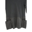 Moth Anthropologie Knit Tunic Top Women Small/ Petite Black Mixed Media Patch Pockets