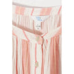 Time and Tru Double Cloth Midi Dress Women Large Coral Peony Striped Button