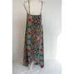 Bailey Blue Handkerchief Hem Maxi Dress Womens Medium Geometric Print