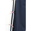 BIBI Track Pants Women Extra Large Navy Blue Pink Bow Side Stripe Joggers