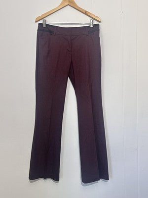New York & Company 7th Avenue Dress Pants Womens 8 Purple Bootcut Career Work