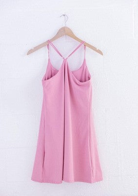 Sleeveless Active Tennis Dress with Unitard Liner