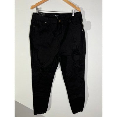 Ashley Stewart American Bazi Black High Rise Skinny Jeans 2XL
