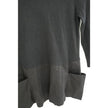 Moth Anthropologie Knit Tunic Top Women Small/ Petite Black Mixed Media Patch Pockets