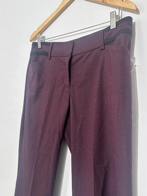 New York & Company 7th Avenue Dress Pants Womens 8 Purple Bootcut Career Work