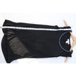 Kenar Tank Top Women Large Black Beaded Neck Ruffle Sleeve Viscose Ruching