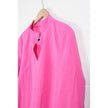 SHEIN Midi Dress Women Large Hot Pink Mandarin Collar Long Sleeve Keyhole Neck