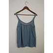 C&C California Camisole Top Women Small Blue Lyocell Chambray Sleeveless V-Neck