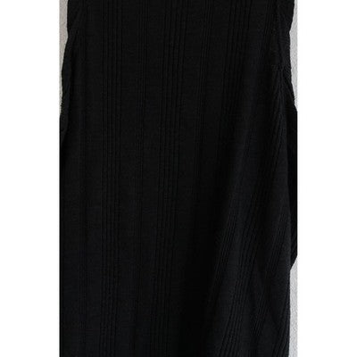 Pilcro Tank Top Women Medium Black Ribbed Knit Racerback Sleeveless Crew Neck