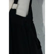Hot & Delicious Overall Dress Women Small Black Cargo Pocket Bubble Hem Gorpcore