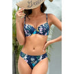Floral Bikini Thong Bottom Size Medium