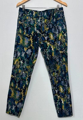 New York and Company 7th Avenue Women's Multicolored Snakeskin Size 6 Dress Pant