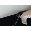 Kenar Tank Top Women Large Black Beaded Neck Ruffle Sleeve Viscose Ruching